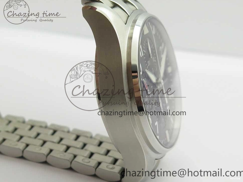 MIROTIME 0824 Stretchable Pilot Chrono 2016 IW377719 ZF 1:1 Best Edition Gray Dial on SS Bracelet A 7135